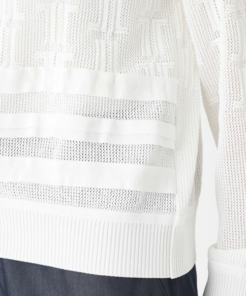LANVIN COLLECTION / ランバン コレクション ニット・セーター | ロゴメッシュカーディガン | 詳細19