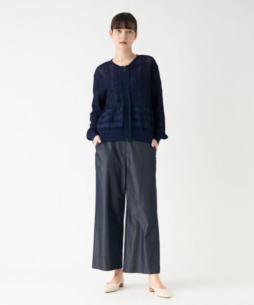 LANVIN COLLECTION / ランバン コレクション ニット・セーター | ロゴメッシュカーディガン | 詳細5