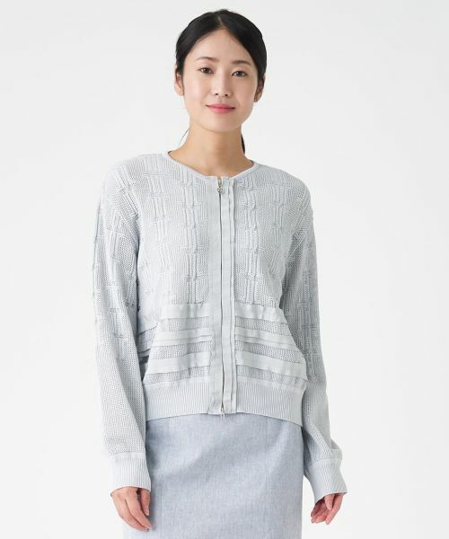 LANVIN COLLECTION / ランバン コレクション ニット・セーター | ロゴメッシュカーディガン | 詳細6