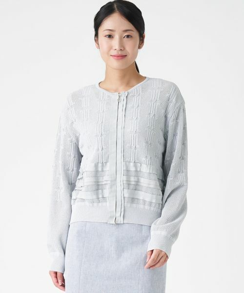 LANVIN COLLECTION / ランバン コレクション ニット・セーター | ロゴメッシュカーディガン | 詳細7