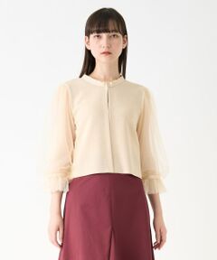 LANVIN COLLECTION / ランバン コレクション ニット・セーター | チュールスリーブニットジャケット