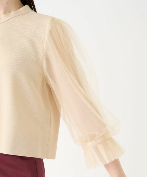 LANVIN COLLECTION / ランバン コレクション ニット・セーター | チュールスリーブニットジャケット | 詳細12