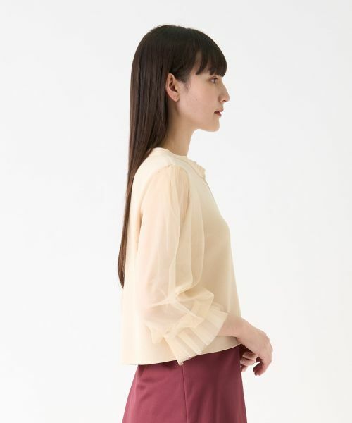 LANVIN COLLECTION / ランバン コレクション ニット・セーター | チュールスリーブニットジャケット | 詳細7