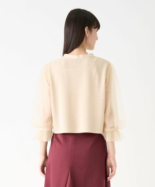 LANVIN COLLECTION / ランバン コレクション ニット・セーター | チュールスリーブニットジャケット | 詳細8