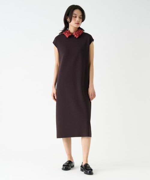 LANVIN COLLECTION / ランバン コレクション ドレス | ペタルモチーフニットワンピース | 詳細10