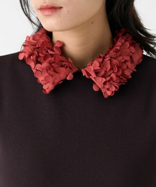 LANVIN COLLECTION / ランバン コレクション ドレス | ペタルモチーフニットワンピース | 詳細12