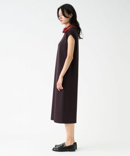 LANVIN COLLECTION / ランバン コレクション ドレス | ペタルモチーフニットワンピース | 詳細7