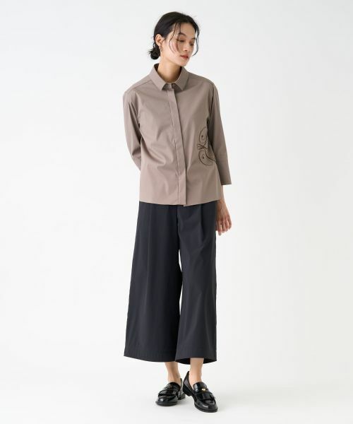 LANVIN COLLECTION / ランバン コレクション シャツ・ブラウス | ロゴ刺しゅうカラーシャツ | 詳細6