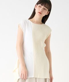 LANVIN COLLECTION / ランバン コレクション カットソー | アシンメトリードッキングカットソー