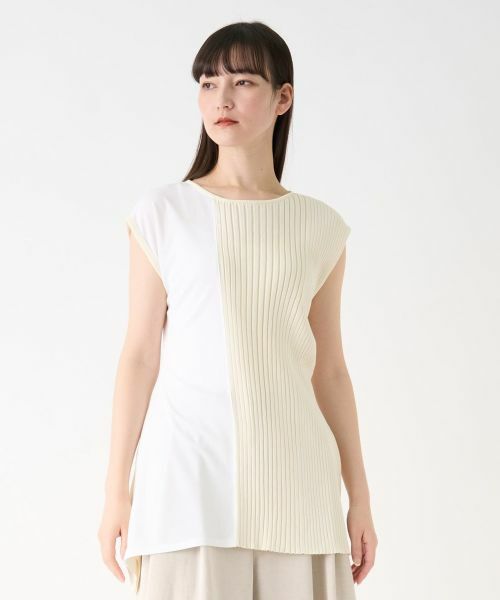 LANVIN COLLECTION / ランバン コレクション カットソー | アシンメトリードッキングカットソー | 詳細10