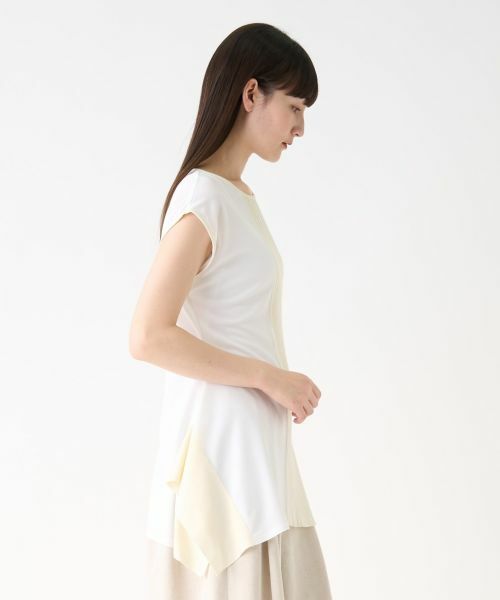 LANVIN COLLECTION / ランバン コレクション カットソー | アシンメトリードッキングカットソー | 詳細14