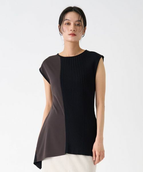 LANVIN COLLECTION / ランバン コレクション カットソー | アシンメトリードッキングカットソー | 詳細16