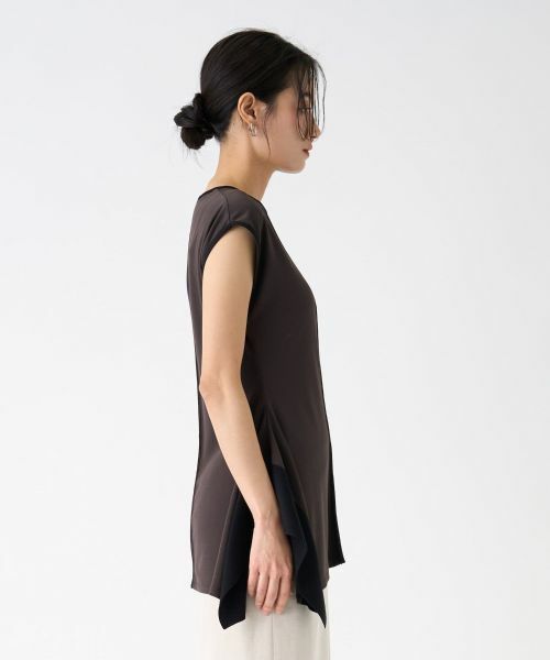 LANVIN COLLECTION / ランバン コレクション カットソー | アシンメトリードッキングカットソー | 詳細19
