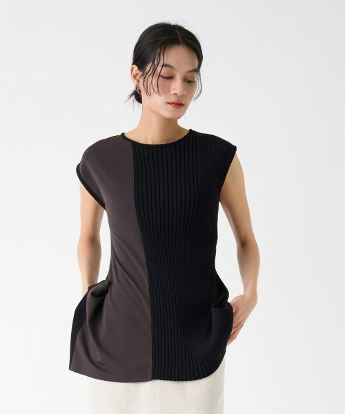 LANVIN COLLECTION / ランバン コレクション カットソー | アシンメトリードッキングカットソー | 詳細20