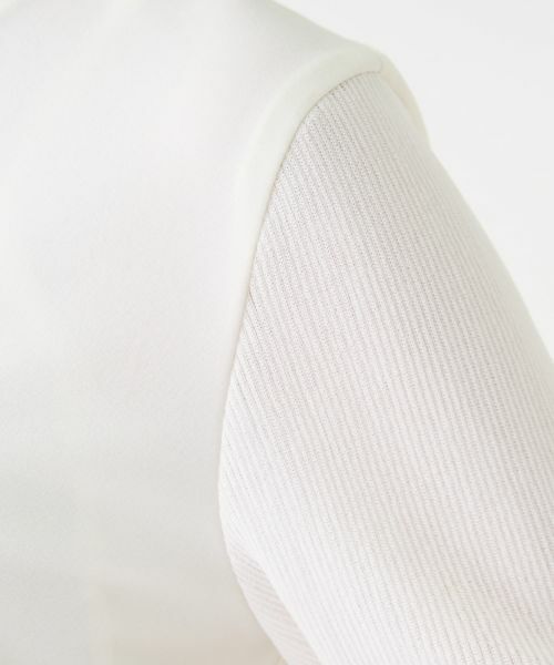 LANVIN COLLECTION / ランバン コレクション カットソー | ニット切り替えペプラムカットソー | 詳細7