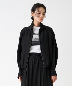 【関税込み】Lanvin ブラック 刺繍 テーラードジャケット LANVIN en Bleu（ランバンオンブルー）の「カラーステッチ