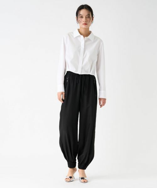 LANVIN COLLECTION / ランバン コレクション その他パンツ | キュプラシルクドロストパンツ | 詳細10