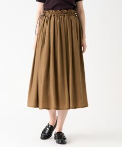 LANVIN COLLECTION / ランバン コレクション ロング・マキシ丈スカート | シルクブレンドギャザースカート