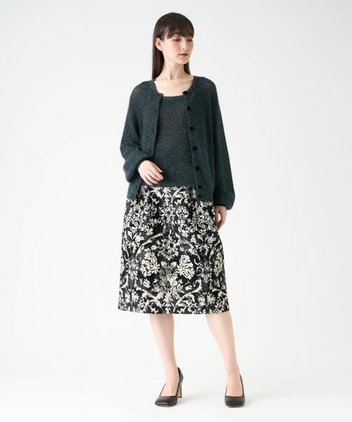 LANVIN COLLECTION / ランバン コレクション ロング・マキシ丈スカート | フラワーマーブルジャカードスカート | 詳細5