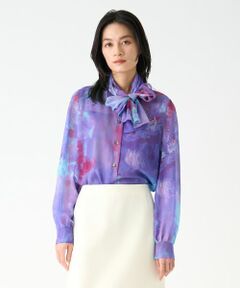 LANVIN COLLECTION / ランバン コレクション シャツ・ブラウス | フラワーモチーフシネプリントブラウス