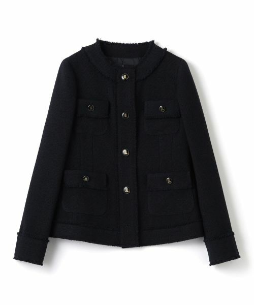 LANVIN ホワイト・ネイビー ツイードジャケット 美品♡ ニットジャケット|LANVIN COLLECTION | LANVIN COLLECTION