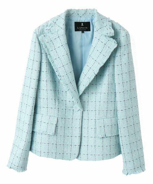 LANVIN COLLECTION / ランバン コレクション テーラードジャケット | チェックツィードジャケット | 詳細1