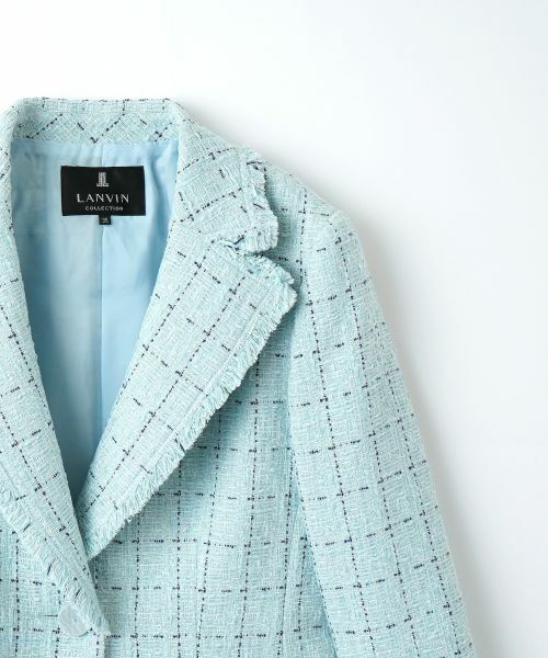 LANVIN COLLECTION / ランバン コレクション テーラードジャケット | チェックツィードジャケット | 詳細3