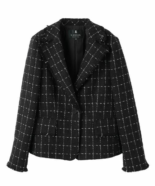 LANVIN COLLECTION / ランバン コレクション テーラードジャケット | チェックツィードジャケット | 詳細6