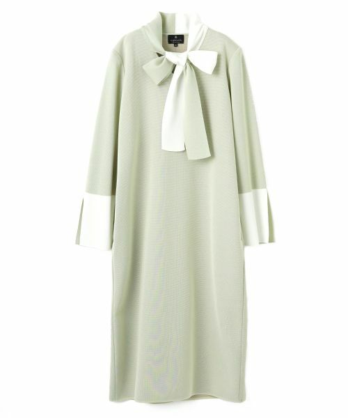 LANVIN COLLECTION / ランバン コレクション ドレス | バイカラーニットワンピース(ベージュ系その他)