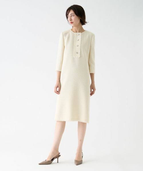 LANVIN COLLECTION / ランバン コレクション ドレス | ファンシーツィードワンピース | 詳細1