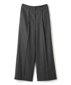 LANVIN COLLECTION / ランバン コレクション その他パンツ | シルクウールストライプワイドパンツ