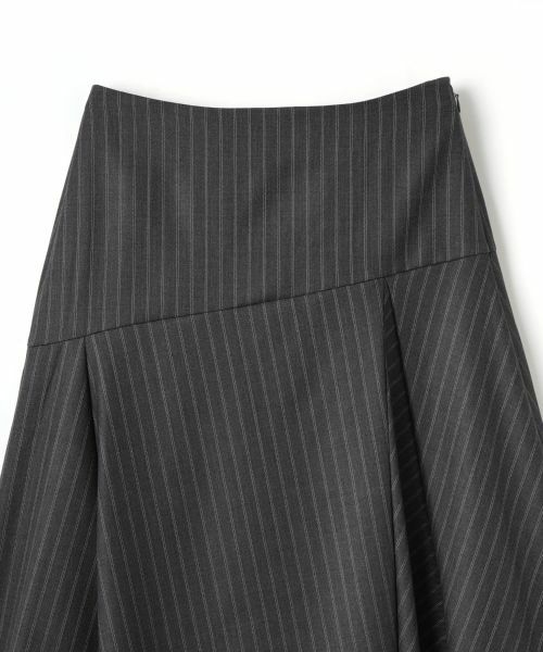 LANVIN COLLECTION / ランバン コレクション ロング・マキシ丈スカート | シルクウールストライプフレアスカート | 詳細2