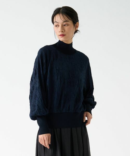 LANVIN COLLECTION / ランバン コレクション カットソー | ハイネックワッシャーカットソー | 詳細1