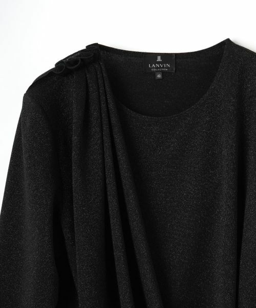 LANVIN COLLECTION / ランバン コレクション カットソー | ラメジャージドレープカットソー | 詳細4