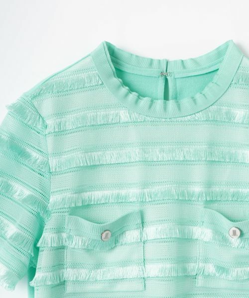 LANVIN COLLECTION / ランバン コレクション ニット・セーター | フリンジレースニットトップス | 詳細4