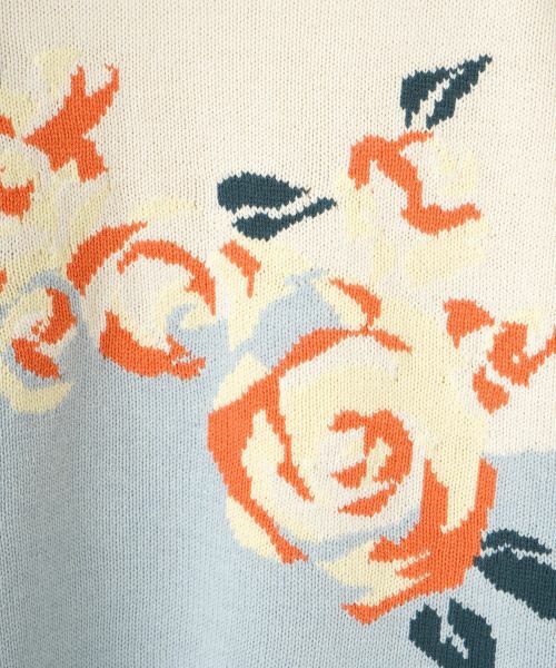 LANVIN COLLECTION / ランバン コレクション ニット・セーター | ローズ刺繍インターシャニット | 詳細3