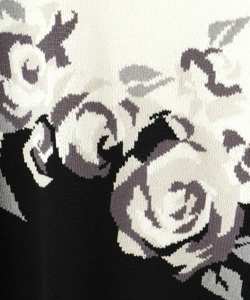 LANVIN COLLECTION / ランバン コレクション ニット・セーター | ローズ刺繍インターシャニット | 詳細4
