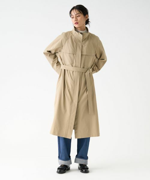 LANVIN COLLECTION / ランバン コレクション その他アウター | ツイルストレッチ撥水コート | 詳細1