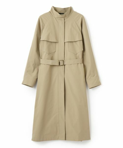 LANVIN COLLECTION/ランバン コレクション ツイルストレッチ撥水コート キャメル 40 LANVIN COLLECTION/ランバン コレクション ツイルストレッチ撥水コート キャメル 40
