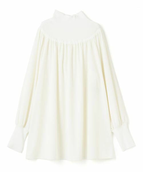 LANVIN COLLECTION / ランバン コレクション カットソー | ギャザーネックカットソー（オフホワイト）