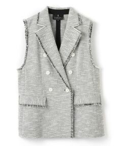 LANVIN COLLECTION / ランバン コレクション テーラードジャケット | シルク混ツイードジレ