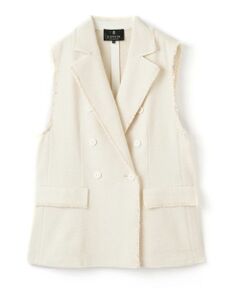 LANVIN COLLECTION / ランバン コレクション テーラードジャケット | シルク混ツイードジレ