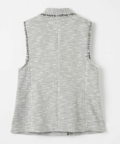 LANVIN COLLECTION / ランバン コレクション テーラードジャケット | シルク混ツイードジレ | 詳細1