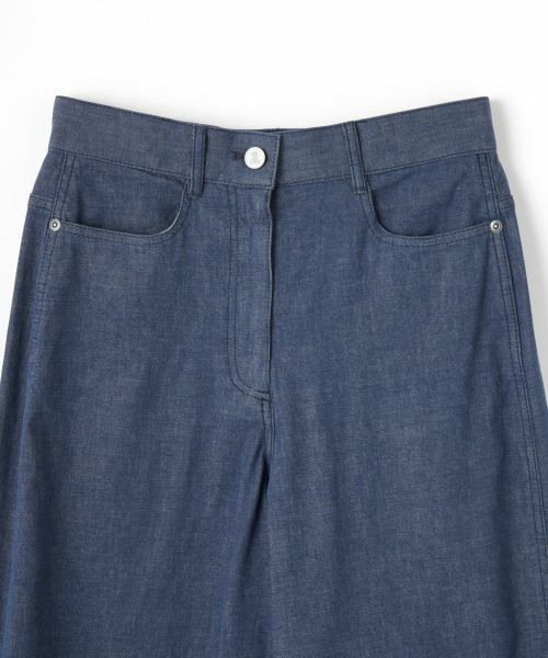 LANVIN COLLECTION / ランバン コレクション その他パンツ | ストレッチワイドデニムパンツ | 詳細2