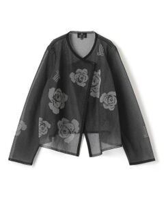 LANVIN COLLECTION / ランバン コレクション テーラードジャケット | ローズジャカードニットジャケット