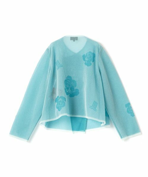 LANVIN COLLECTION / ランバン コレクション テーラードジャケット | ローズジャカードニットジャケット | 詳細1