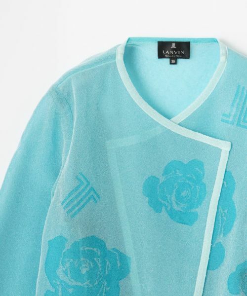 LANVIN COLLECTION / ランバン コレクション テーラードジャケット | ローズジャカードニットジャケット | 詳細2