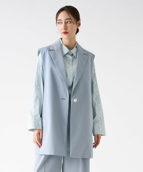 LANVIN COLLECTION / ランバン コレクション テーラードジャケット | サイドスリットテーラードジレ | 詳細12