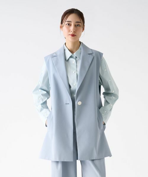 LANVIN COLLECTION / ランバン コレクション テーラードジャケット | サイドスリットテーラードジレ | 詳細8