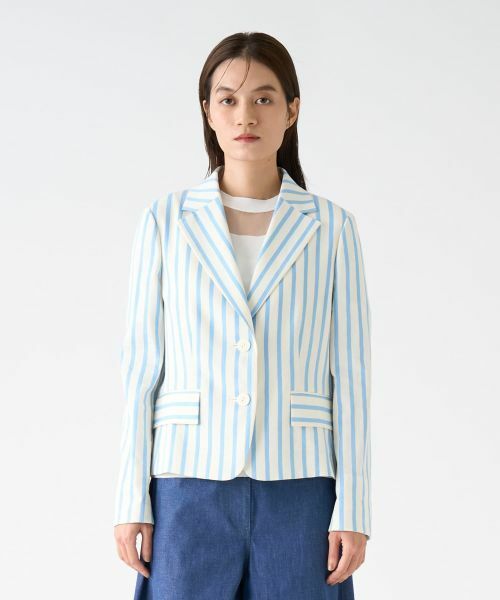 LANVIN COLLECTION / ランバン コレクション テーラードジャケット | ストライプジャケット | 詳細1